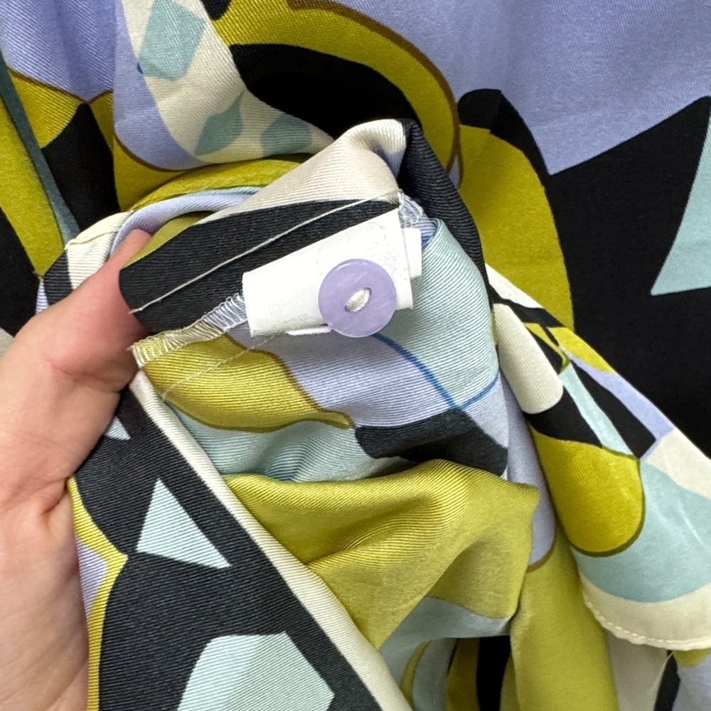 Zara Multicolor Abstract Button Down Long Sleeve … - image 6